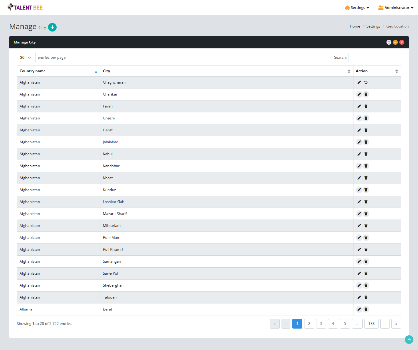 database installation