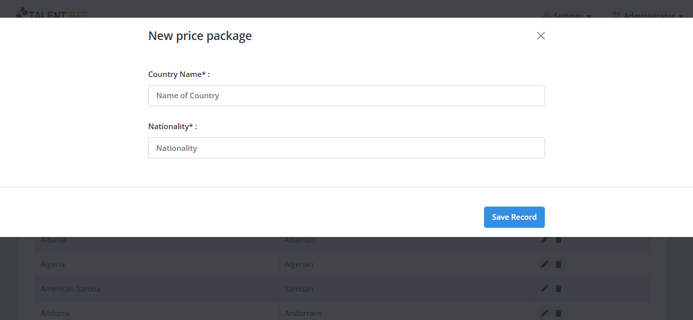 database installation