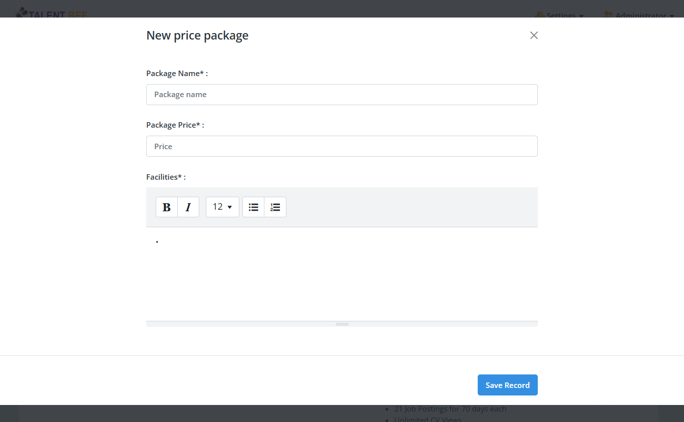 database installation