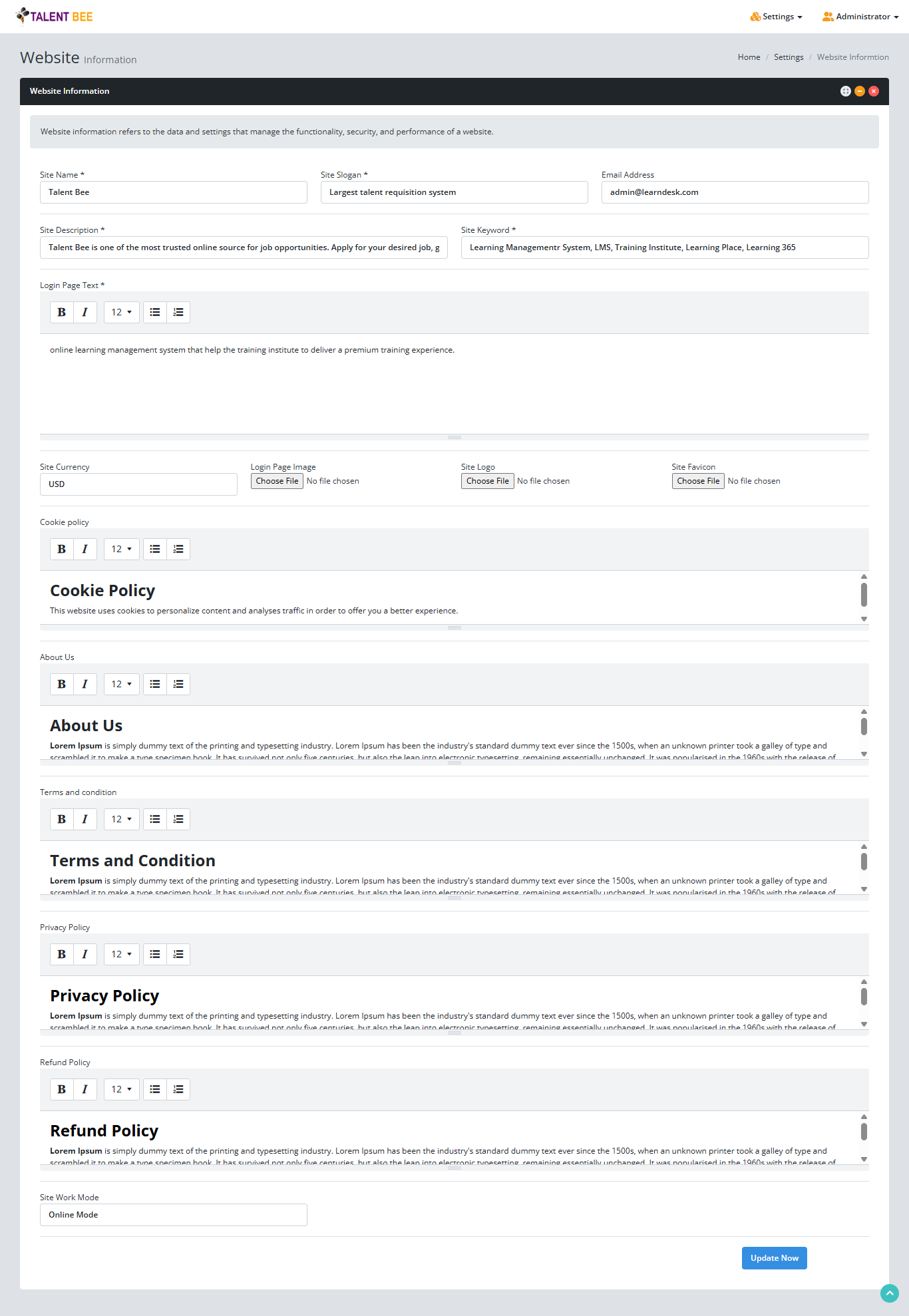 database installation